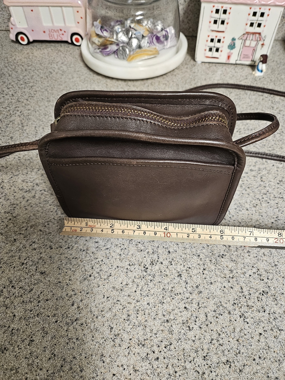 Unbranded Dark Brown Leather Messenger Crossbody - Picture 6 of 11